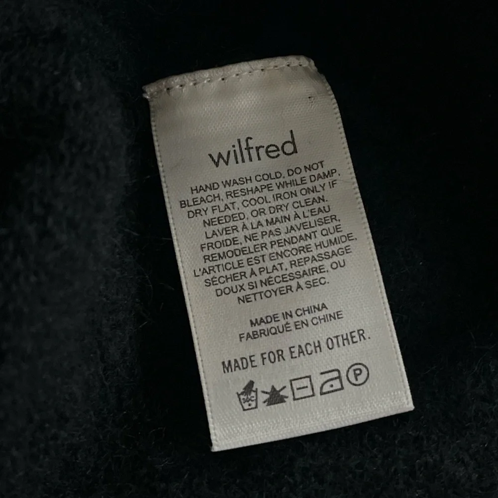 Aritzia Wilfred Lorin Black Wool Knit Alpaca Formal Evening Cozy Sweater Size XS - Picture 15 of 16